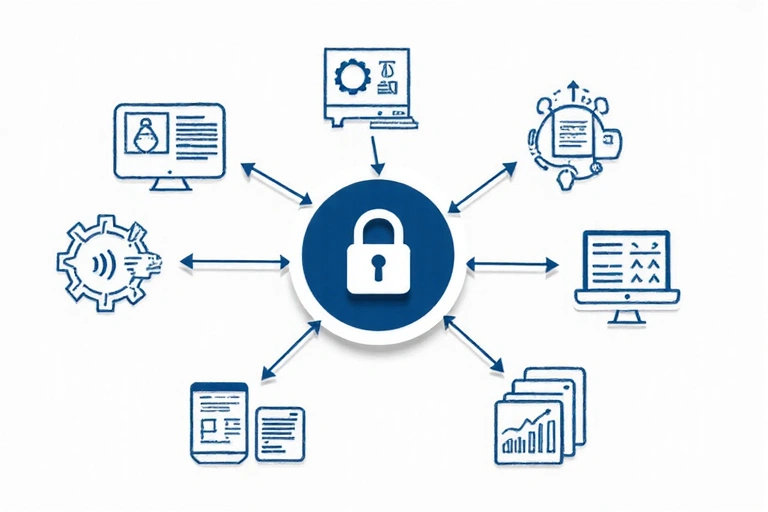 Γραφική αναπαράσταση της ροής δεδομένων με έμφαση στην ασφαλή χρήση.